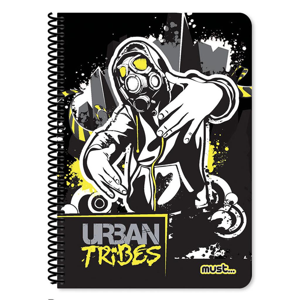 Τετράδιο Σπιράλ Α4 3Θ 90Φ Must Tribes (000584445)