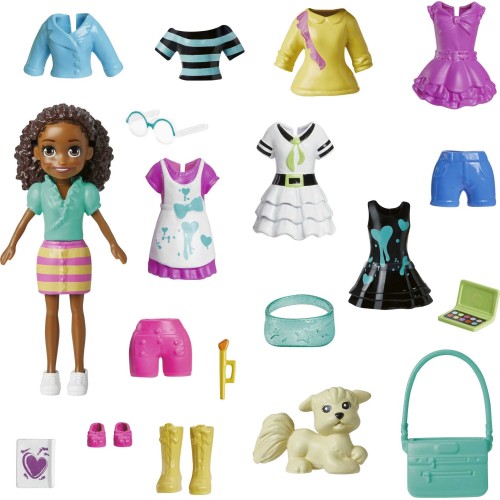 Mattel Polly Pocket Κούκλα Με Μόδες Μεσαίο Pack 3 (HKV88/HKV91)