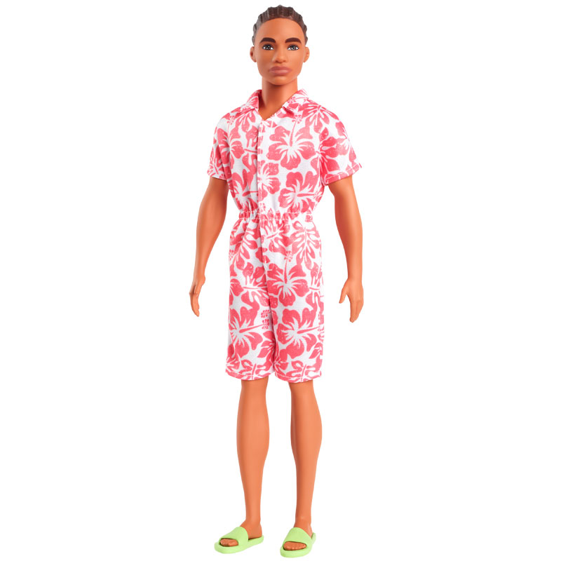 Mattel Ken® Doll Fashionistas Brown Hair Hawaiian Print Jumpsuit No235 (DWK44/HYT99)
