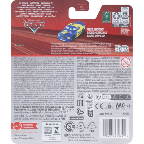 Mattel Cars Αυτοκινητάκι Die-Cast – Gasprin 70 Floyd Mulvihill (DXV29/JDG67)