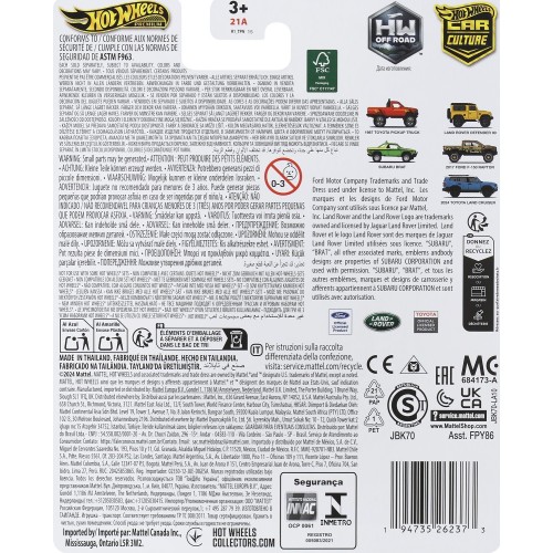 Mattel Hot Wheels Hw Premium - Αγωνιστικα Car Culture HW Off-Road 2017 Ford F-150 Raptor (FPY86/JBK70)