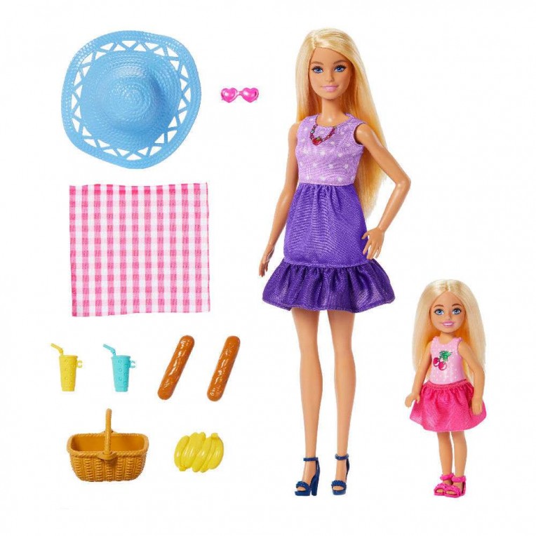 Barbie Family & Friends Κούκλες Barbie & Chelsea Πικ Νικ (JBF43)