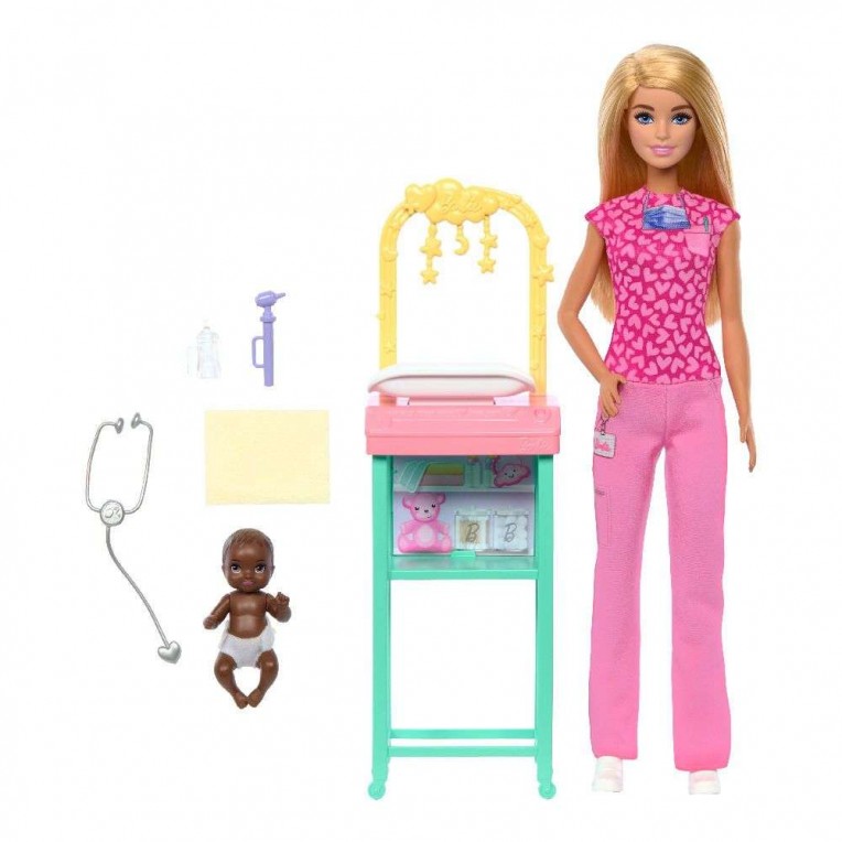Barbie Επαγγέλματα Κούκλα Παιδίατρος (JCR72)