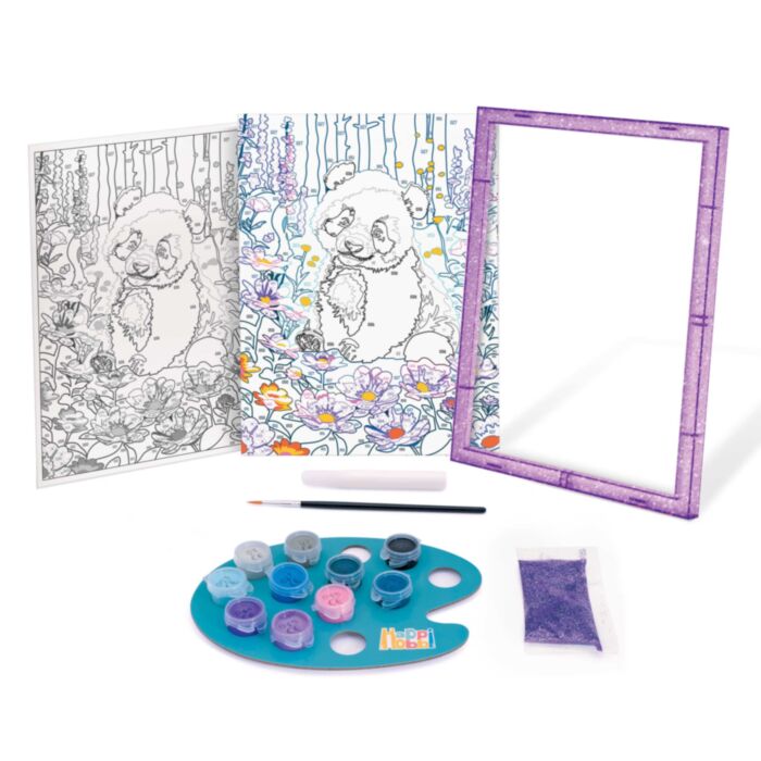 HappiHobbi Paint & Frame Paint by Numbers Dreamy Panda (1038-41028)