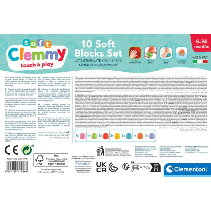 Soft Clemmy Touch & Play Μαλακά Premium Τουβλάκια 10 τμχ (1033-17988)
