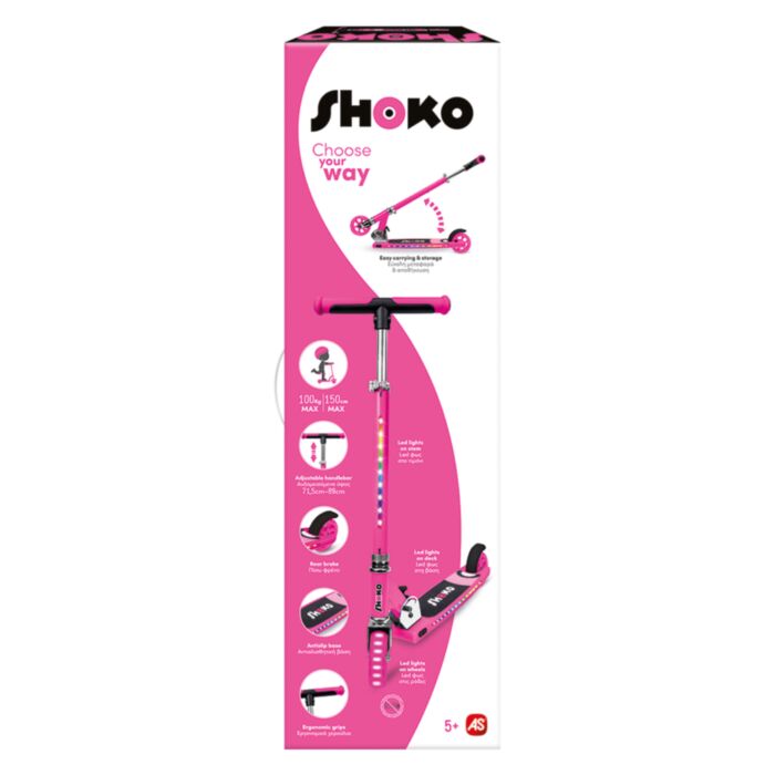 Shoko Παιδικό Πατίνι Flex Pro Με 2 Ρόδες Σε Φούξια Χρώμα (5004-50525)