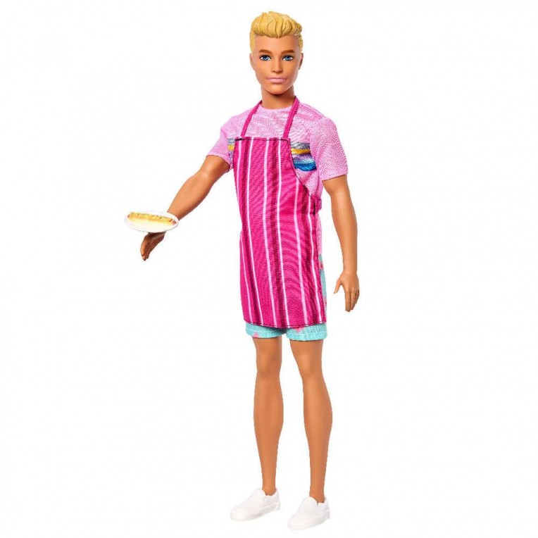 Barbie Mysteries Beach Detectives Κούκλα Ken σε Signature Outfit με Αξεσουάρ Μαγειρικής (JFV65)