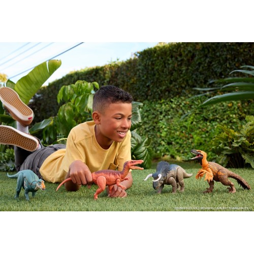 Jurassic World Rebirth Wild Roar Δεινόσαυρος Φιγούρα με Σπαστά Μέλη, Λειτουργία Επίθεσης και Ήχους Utahraptor  (JGB87/JGC80)