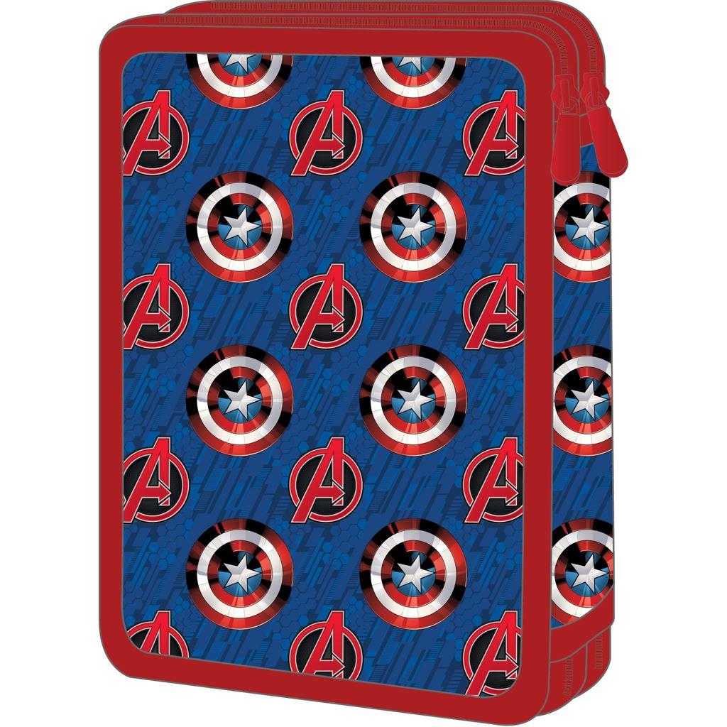 Κασετίνα Διπλή Γεμάτη Avengers Captain America Must Team (000506307)