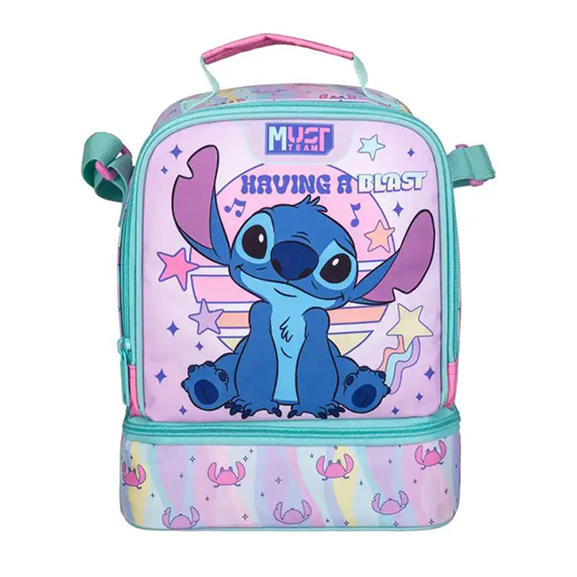 Τσαντάκι Φαγητού Must Team Yummy Stitch Ισοθερμικό 2 Θήκες (000565056)